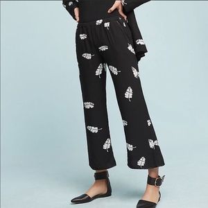 NWT. Anthropologie x Capulet leaf Print trousers